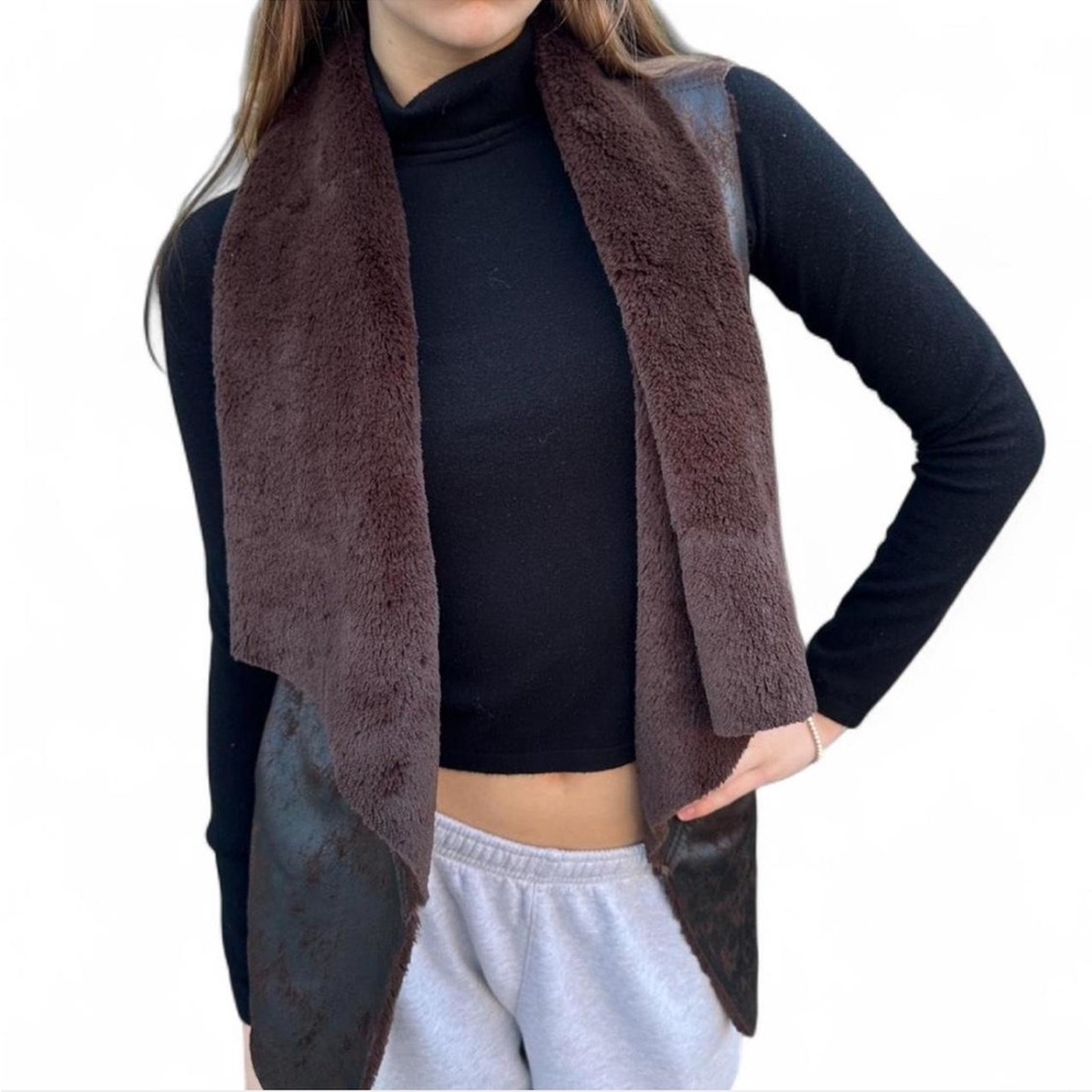 Karen Kane Brown Faux Fur Coat